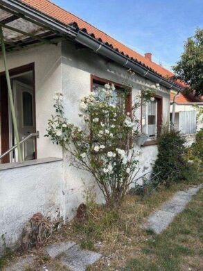 Doppelhaushälfte sanierungsbedürftig in 39264 Zerbst OT Jütrichau - Seitenansicht rückseitig